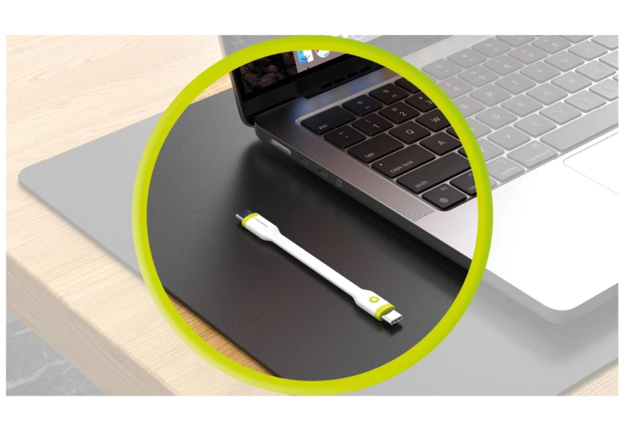 Mobile Origin Compact Cable USB-C to USB-C 10cm White Mobile Origin Compact Cable USB-C to USB-C 10cm White