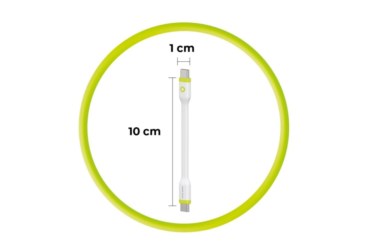 Mobile Origin Compact Cable USB-C to USB-C 10cm White Mobile Origin Compact Cable USB-C to USB-C 10cm White