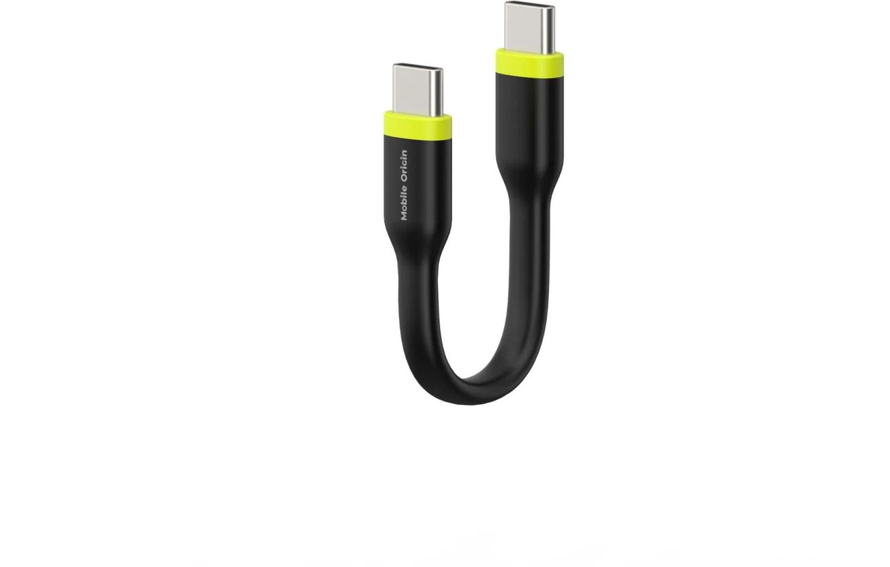 Mobile Origin Compact Cable USB-C to USB-C 10cm Black Mobile Origin Compact Cable USB-C to USB-C 10cm Black
