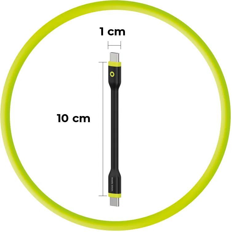Mobile Origin Compact Cable USB-C to USB-C 10cm Black Mobile Origin Compact Cable USB-C to USB-C 10cm Black