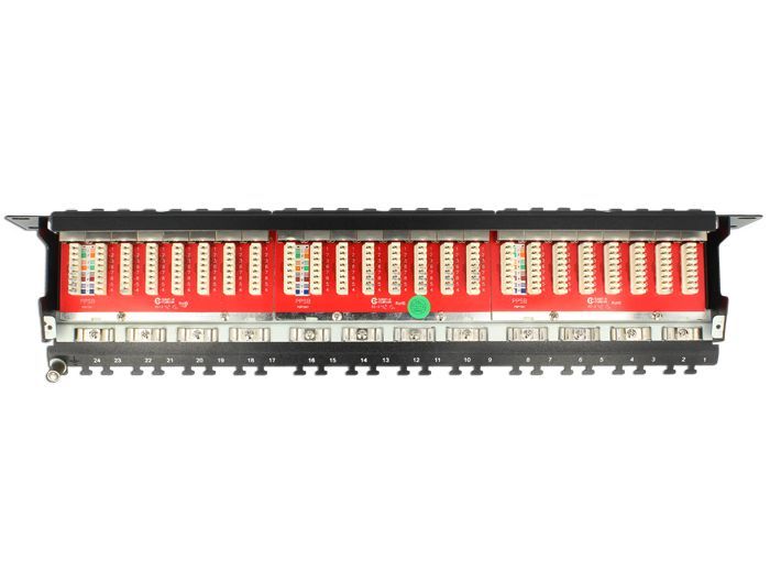 DeLock 19″ Patch Panel 24 Port Cat.6A Black DeLock 19″ Patch Panel 24 Port Cat.6A Black