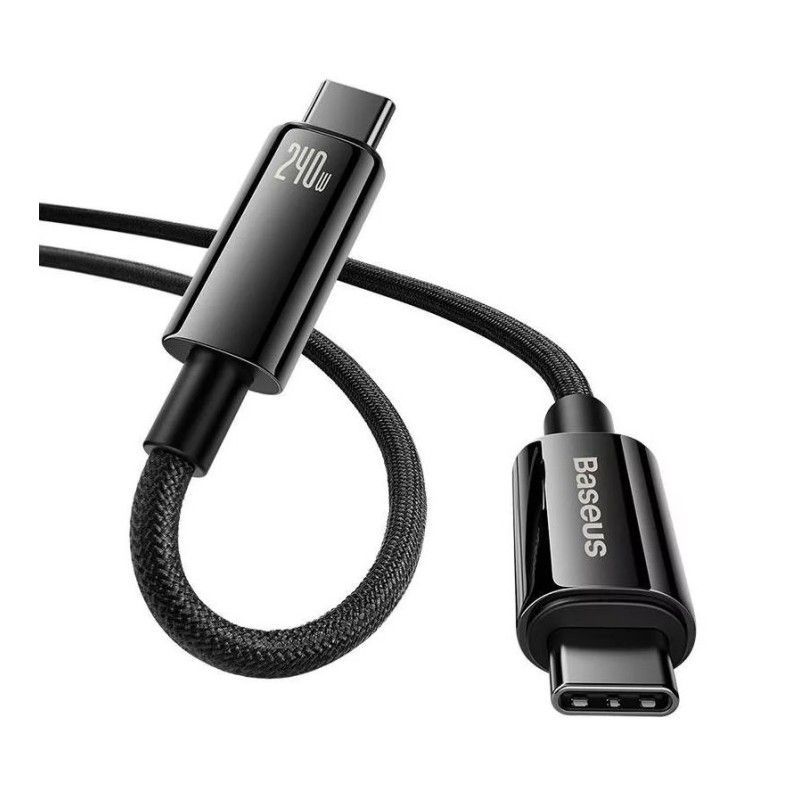 Baseus Tungsten Gold USB-C - USB-C 240W Cable 2m Black Baseus Tungsten Gold USB-C - USB-C 240W Cable 2m Black