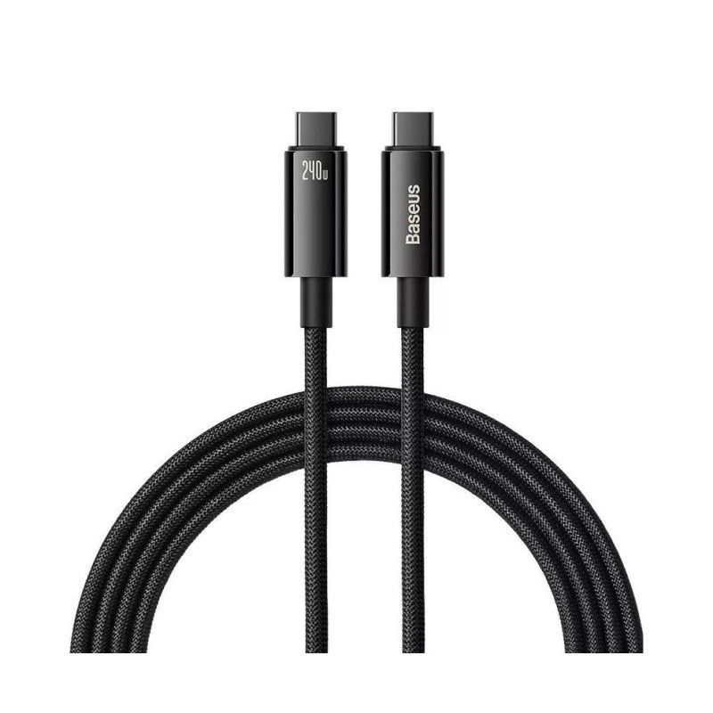Baseus Tungsten Gold USB-C - USB-C 240W Cable 2m Black Baseus Tungsten Gold USB-C - USB-C 240W Cable 2m Black