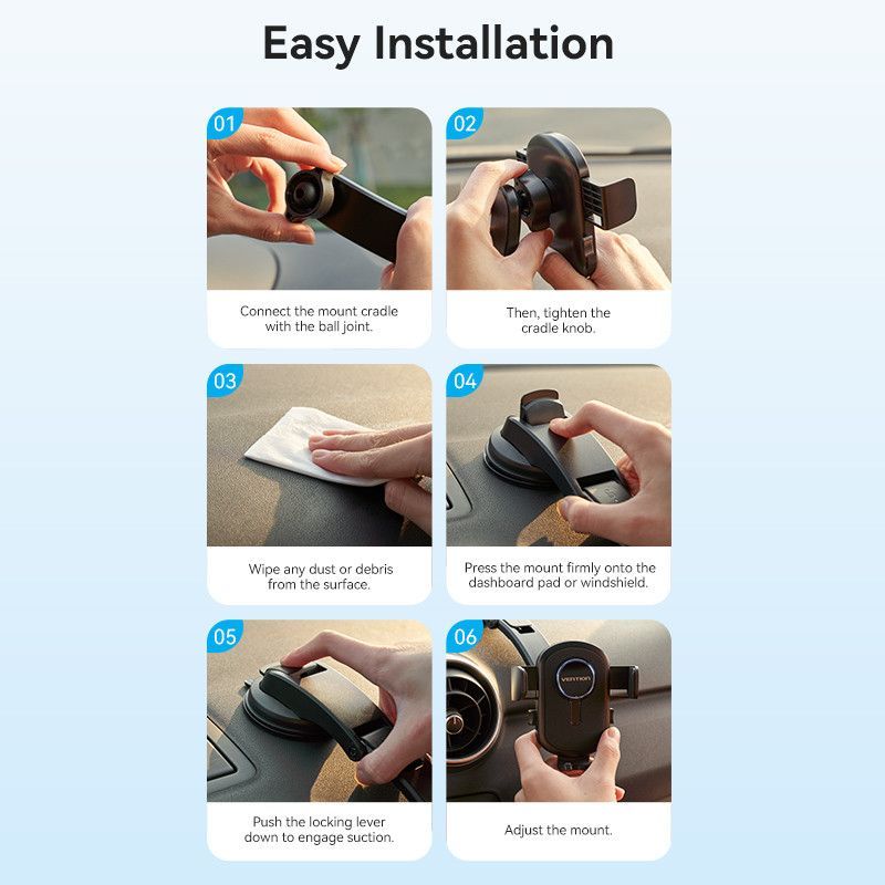 Vention KSCB0 Car Holder Black Vention KSCB0 Car Holder Black