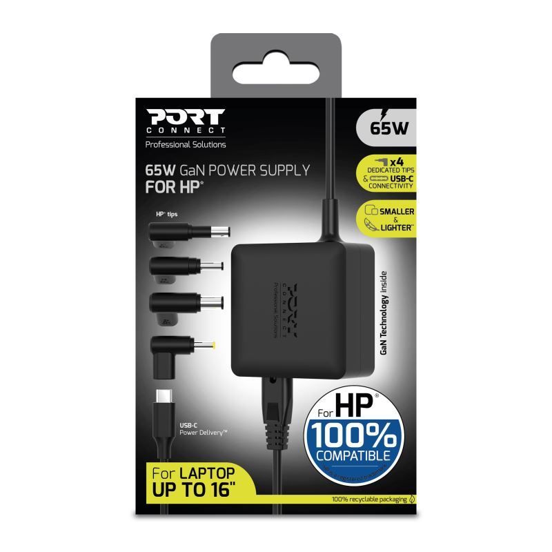 Port Designs 904065HPEU 5-20V / 3,25A 65W HP hálózati notebook töltő Port Designs 904065HPEU 5-20V / 3,25A 65W HP hálózati notebook töltő