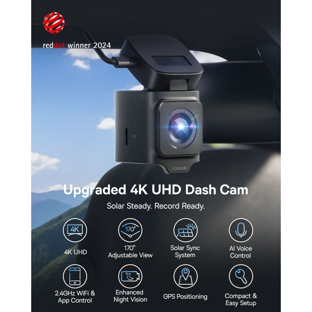 Baseus PrimeTrip VD1 Pro Dash Cam 4K Super Capacity Black Baseus PrimeTrip VD1 Pro Dash Cam 4K Super Capacity Black