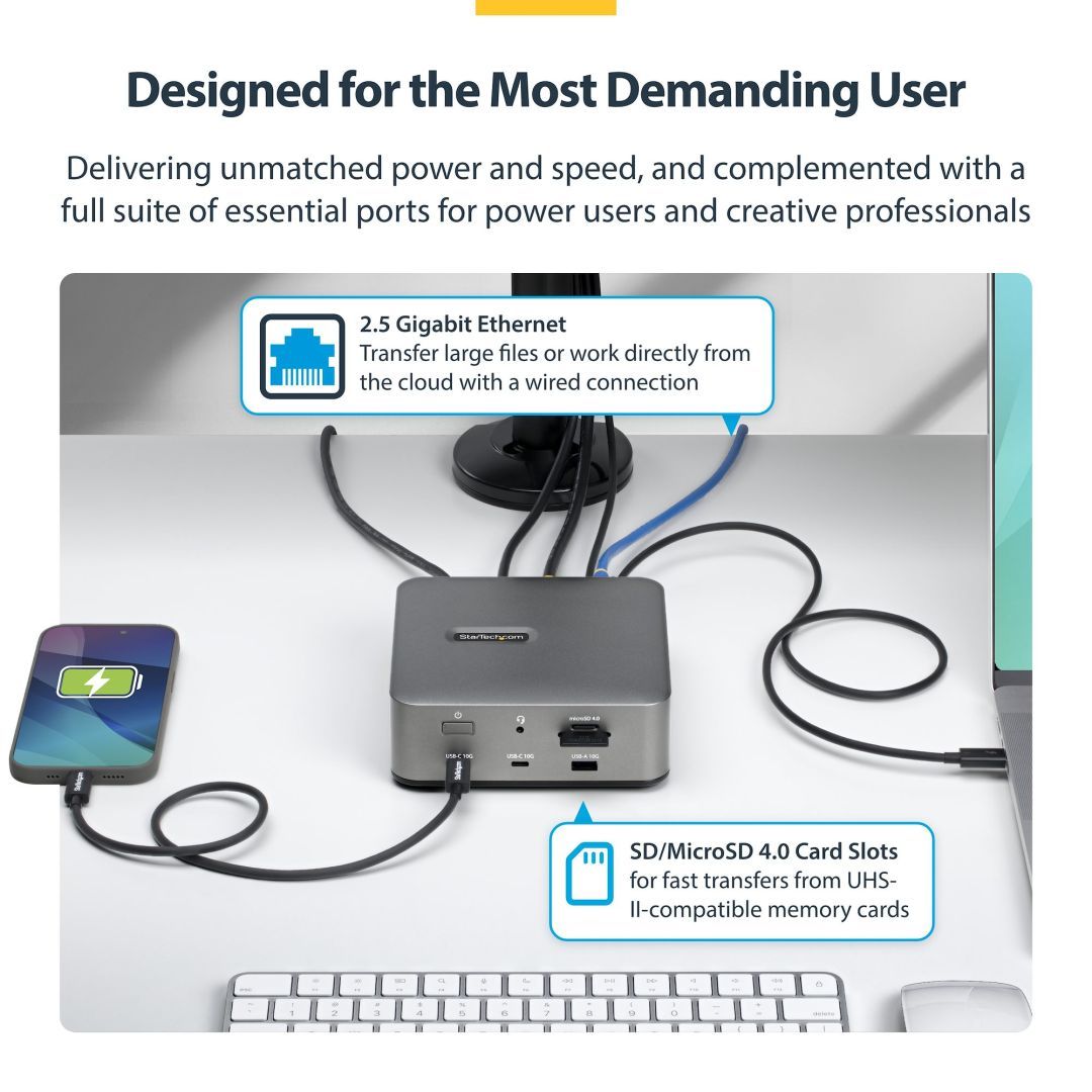 Startech Thunderbolt 5 Universal Docking Station Space Gray Startech Thunderbolt 5 Universal Docking Station Space Gray