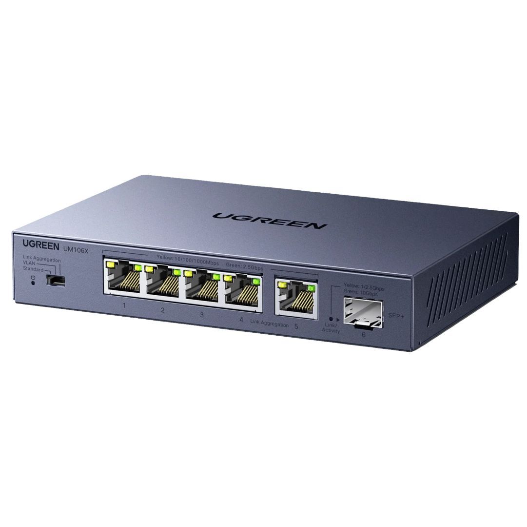 UGREEN 6-Port 2.5 Gigabit Ethernet Switch UGREEN 6-Port 2.5 Gigabit Ethernet Switch