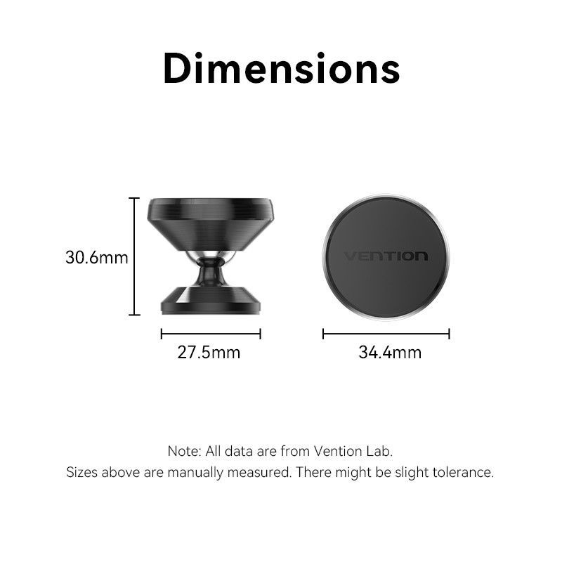 Vention Magnetic Car Holder Black Vention Magnetic Car Holder Black