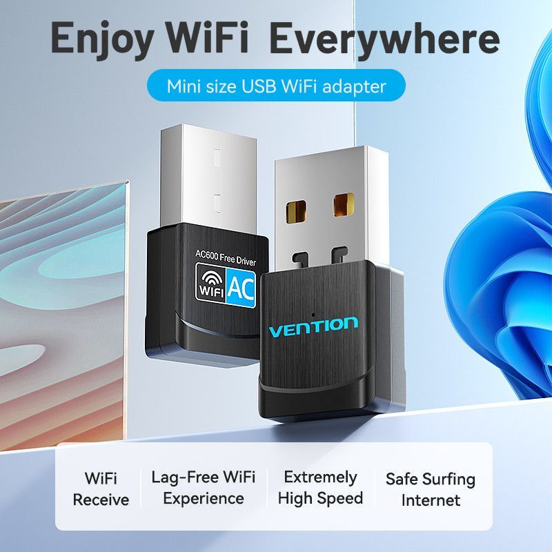Vention KDRB0 Wi-Fi Adapter Black