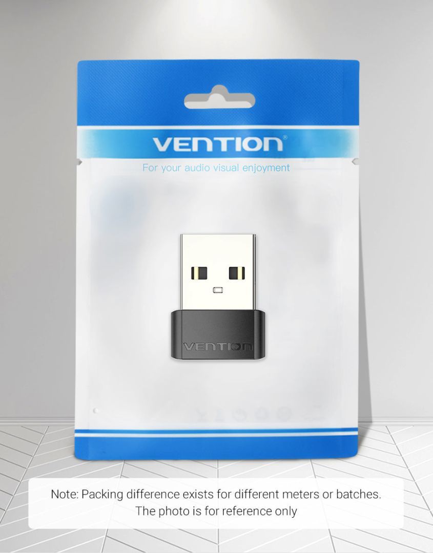 Vention USB-A 2.0/M -> USB-C/F Adapter Black Vention USB-A 2.0/M -> USB-C/F Adapter Black
