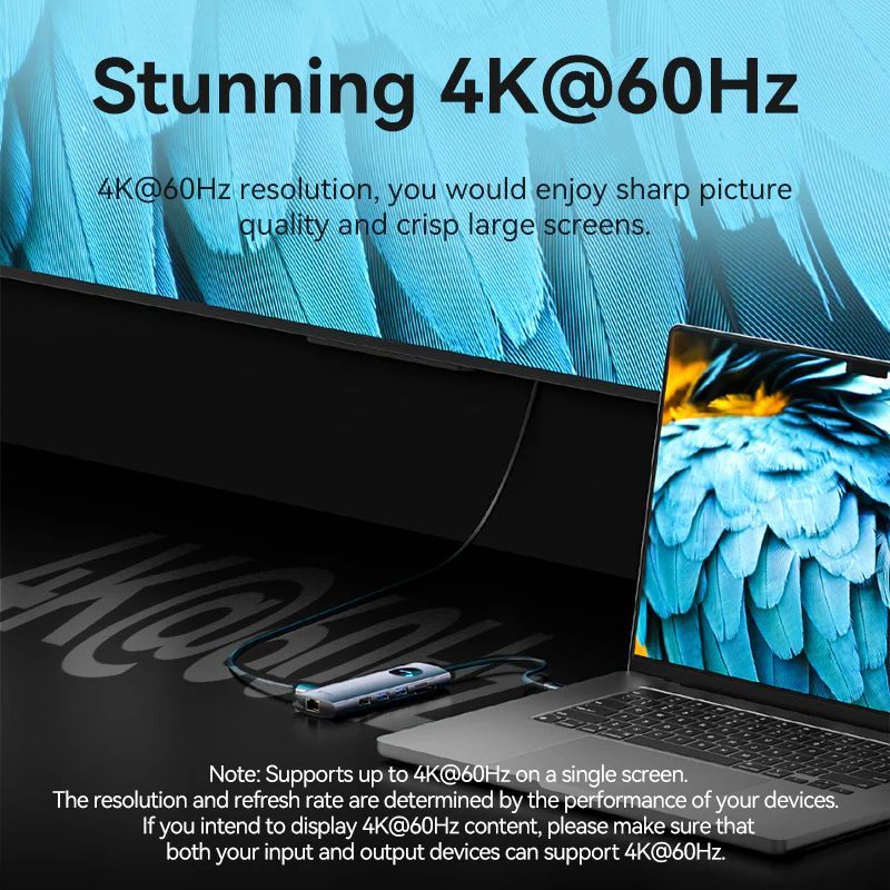 Vention 9-in-1 USB-C MST Docking Station Grey