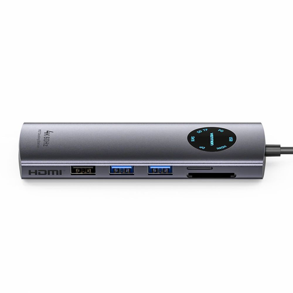 Vention 9-in-1 USB-C MST Docking Station Grey