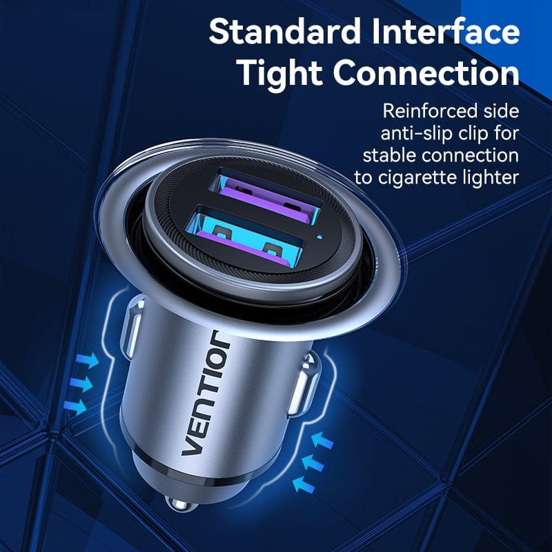 Vention FFEH0 30W Car Charger Grey