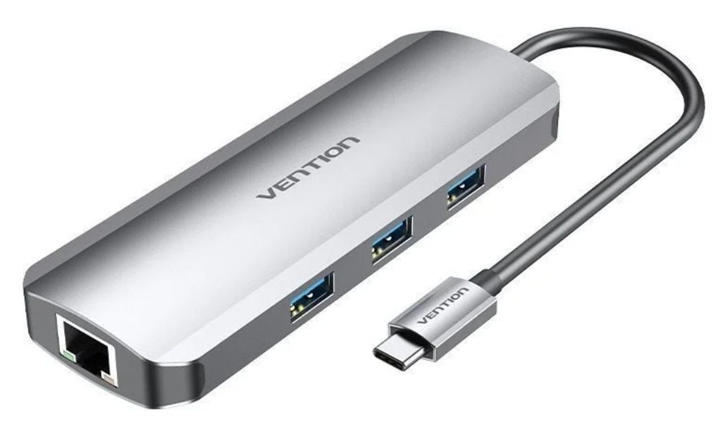 Vention 9-in-1 USB-C Docking Station Grey