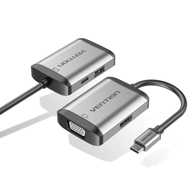 Vention 4-in-1 USB-C Docking Station Grey Vention 4-in-1 USB-C Docking Station Grey