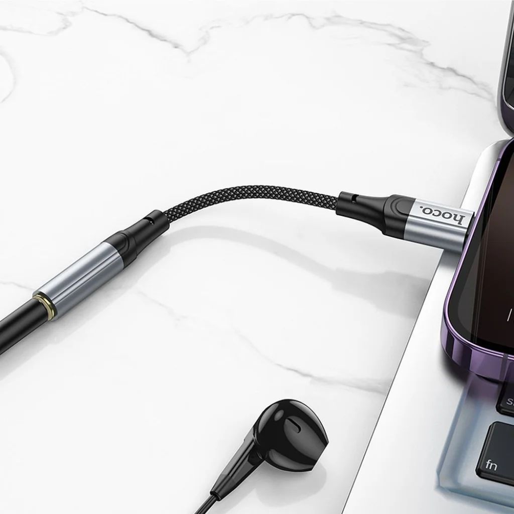 Hoco LS36A Lightning - 3,5mm jack Audio adapter Black Hoco LS36A Lightning - 3,5mm jack Audio adapter Black