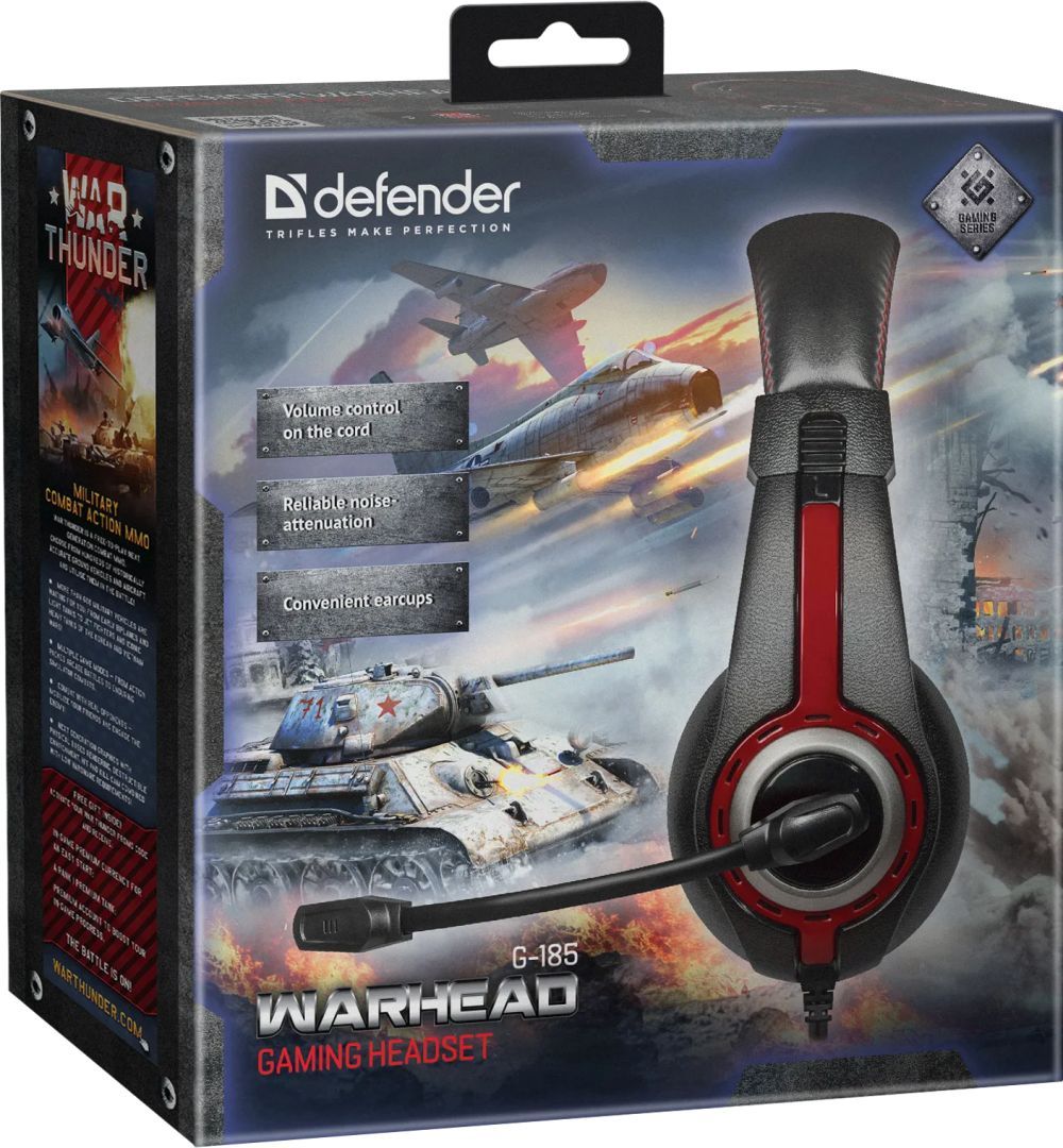 Defender Warhead G-185 Gaming headset Black/Red
