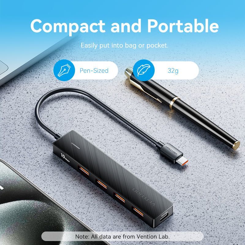 Vention 5-portos USB3.2 HUB Black