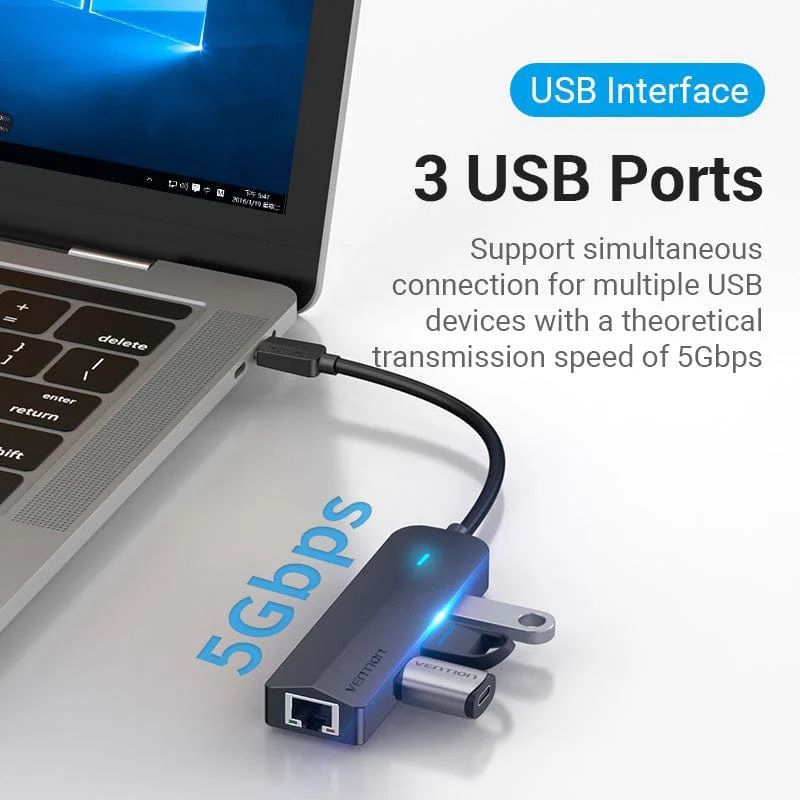 Vention TGPBB USB3.0 Type-C Gigabit LAN adapter