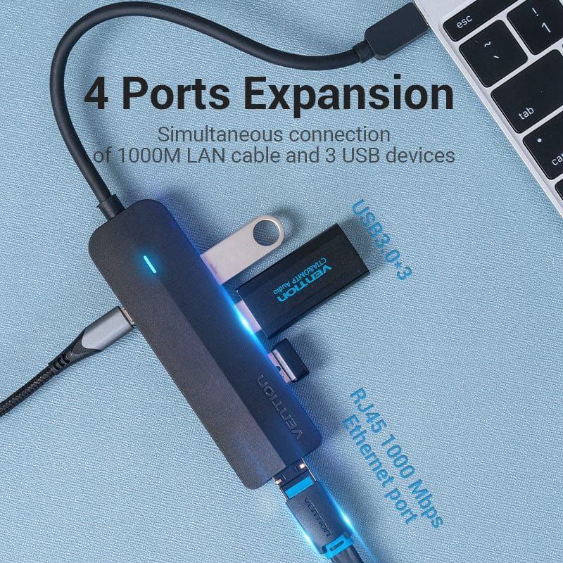 Vention TGPBB USB3.0 Type-C Gigabit LAN adapter