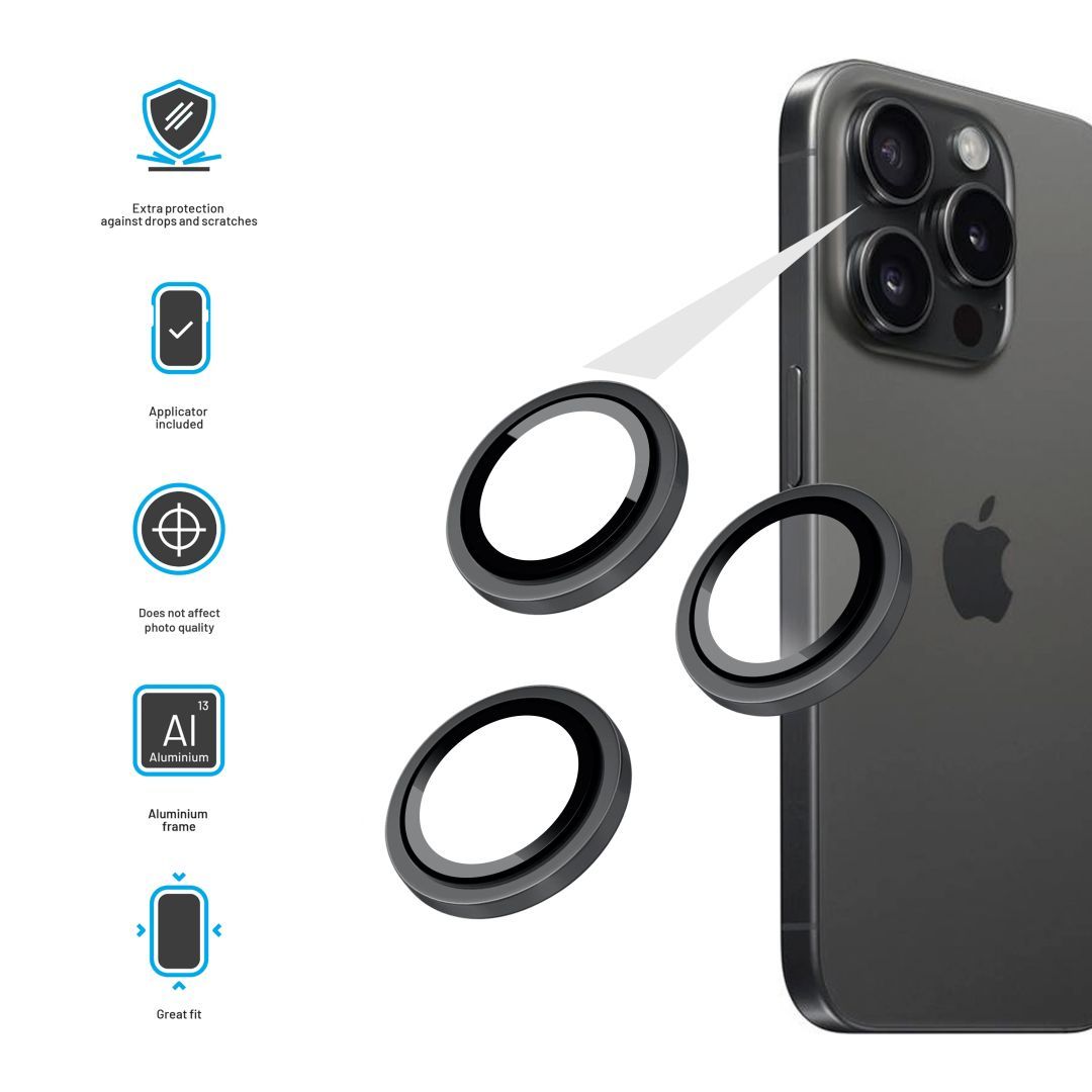 FIXED edzett üveg kamera lencsevédő Samsung Galaxy A54 5G készülékhez, fekete