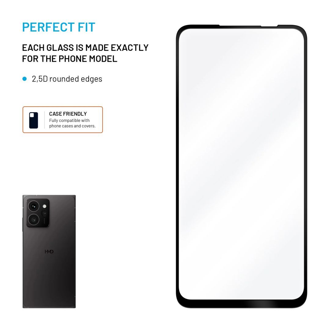 FIXED teljes képernyőt védő 2,5D edzett üveg HMD Skyline 5G készülékhez, fekete