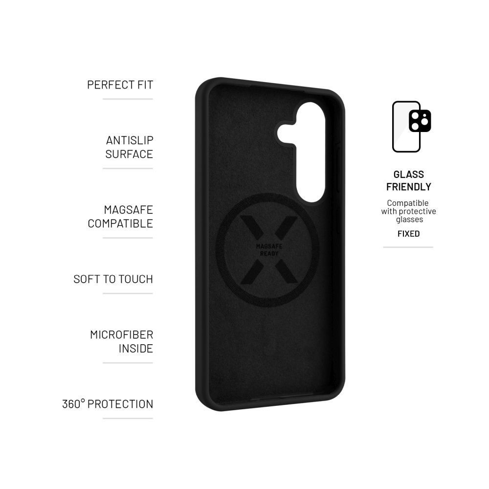 FIXED MagFlow telefontok Samsung Galaxy S25-höz, fekete