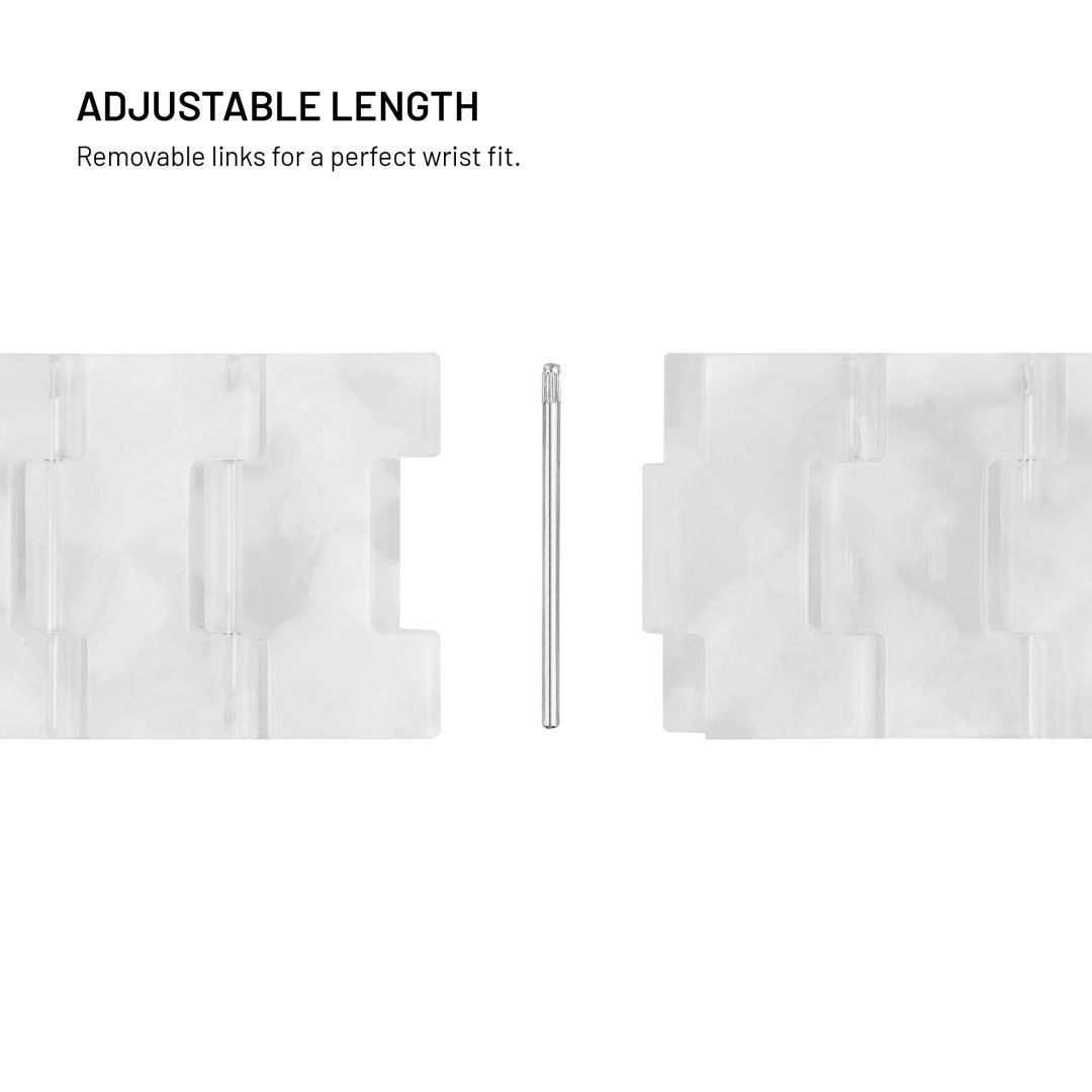 FIXED Műbőr szíj Quick Release 18mm okosórához fehér