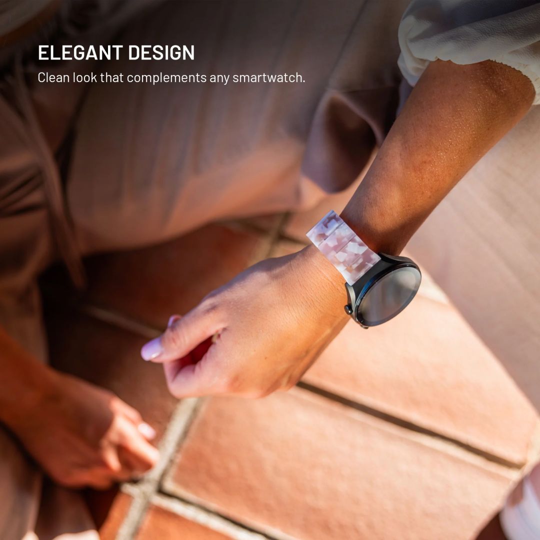 FIXED Műbőr szíj Quick Release 18mm okosórához fehér