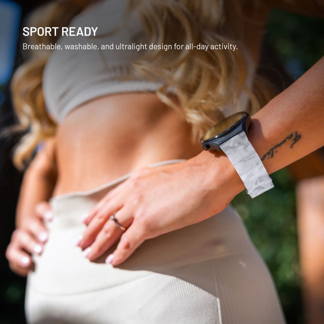 FIXED Műbőr szíj Quick Release 20mm okosórához, fekete