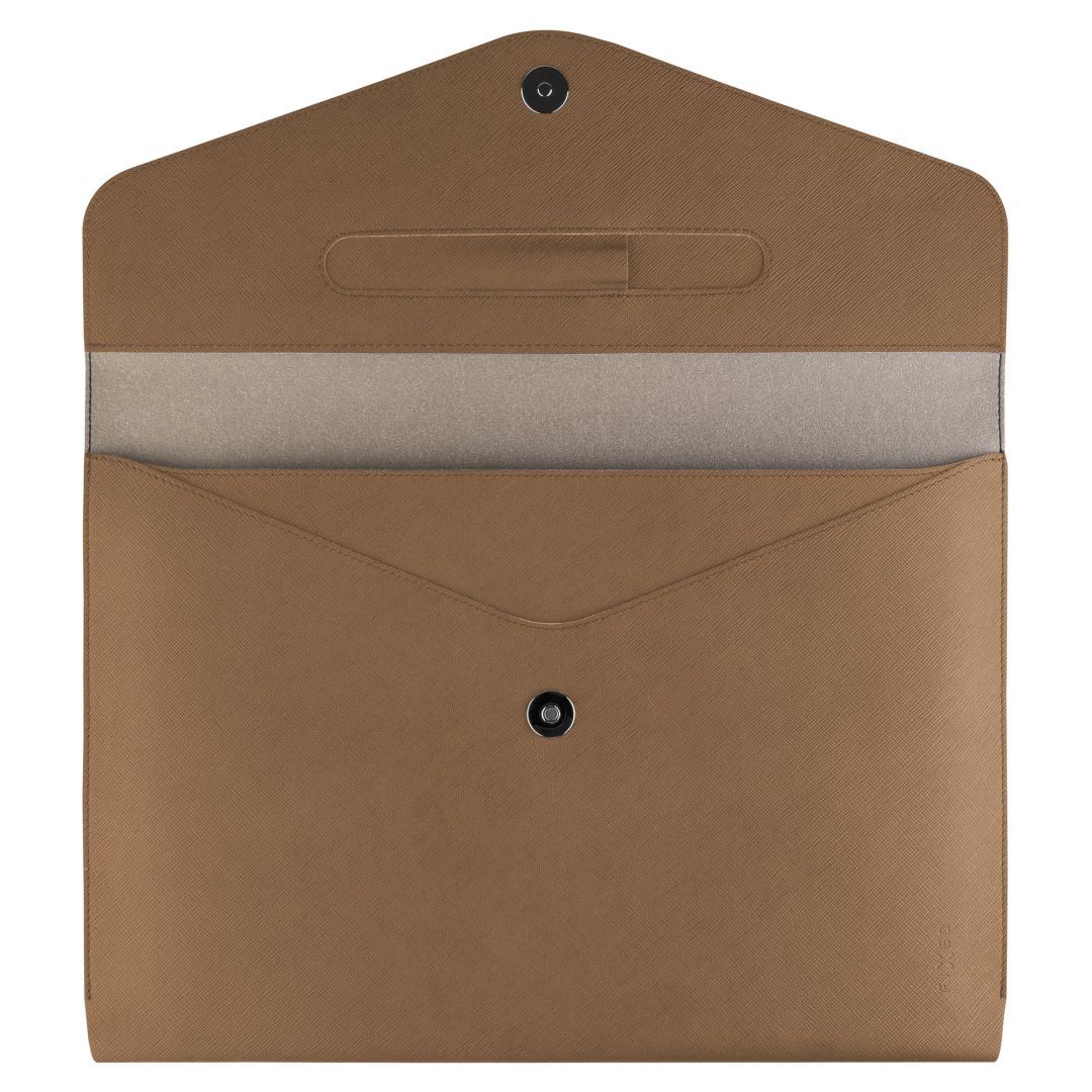 FIXED kézi táska laptophoz és tablethez 13", kávé