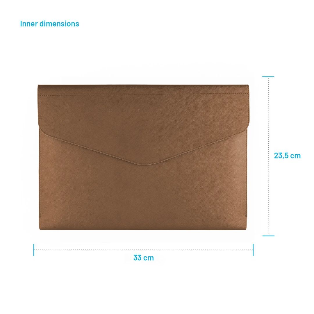 FIXED kézi táska laptophoz és tablethez 13", kávé