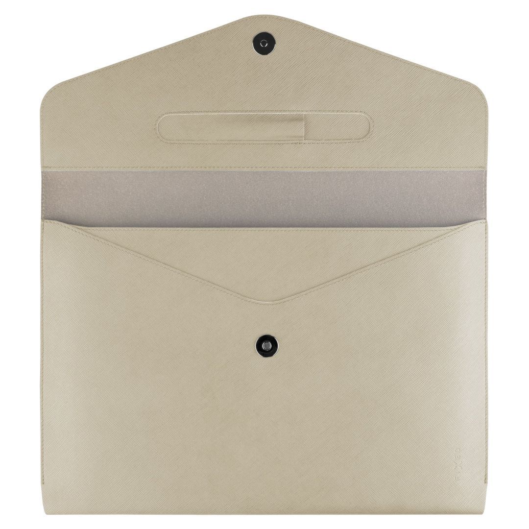 FIXED kézi táska laptophoz és tablethez 13", krémszínű