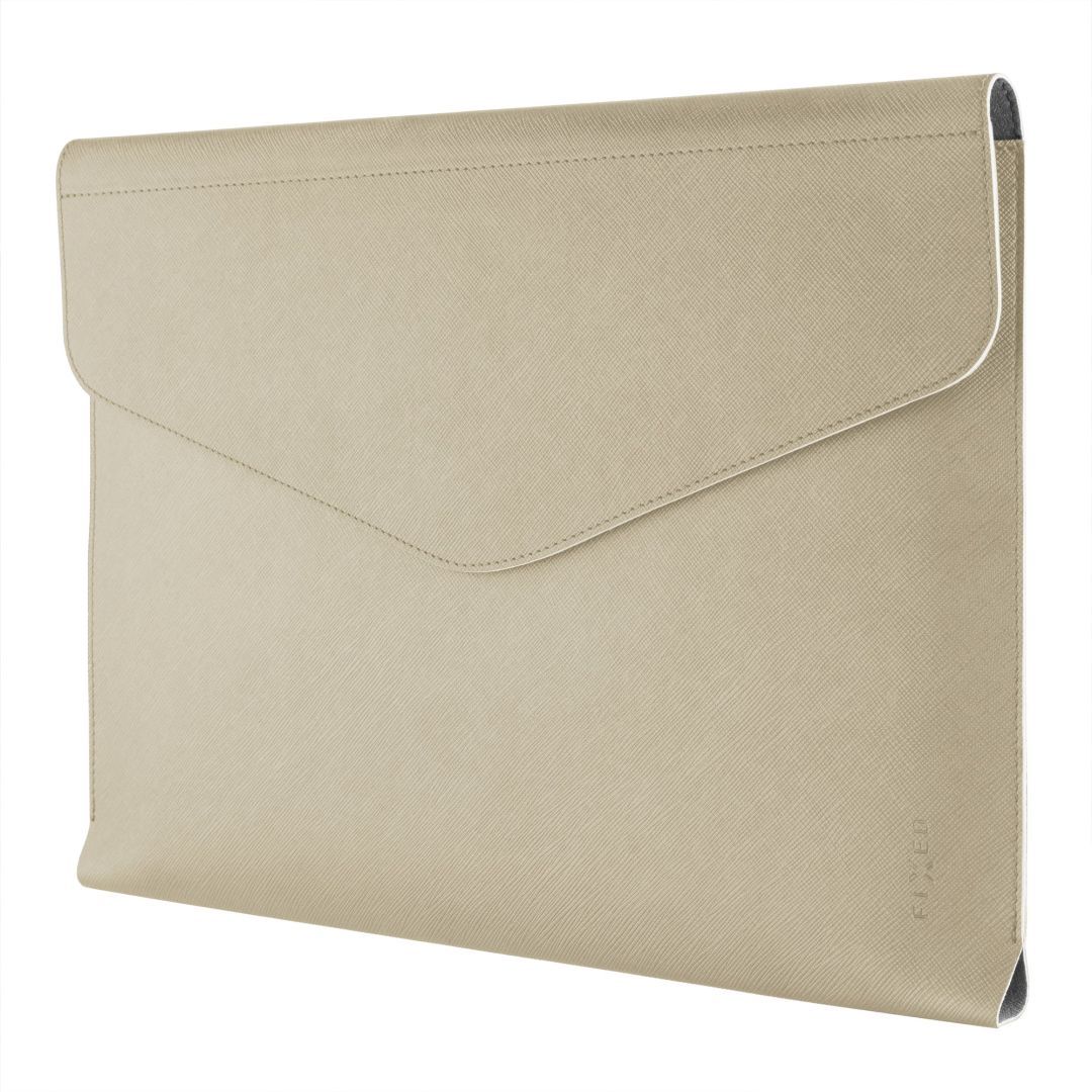 FIXED kézi táska laptophoz és tablethez 13", krémszínű