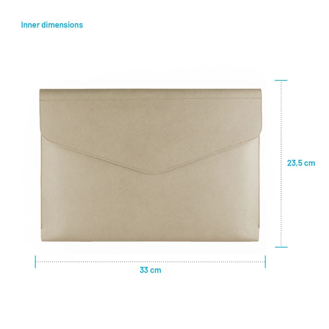 FIXED kézi táska laptophoz és tablethez 13", krémszínű