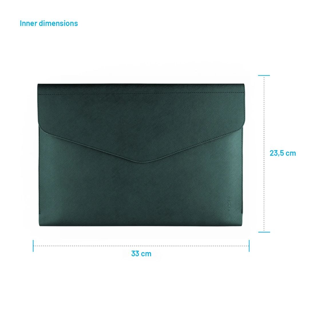 FIXED kézi táska laptophoz és tablethez 13" sötétzöld