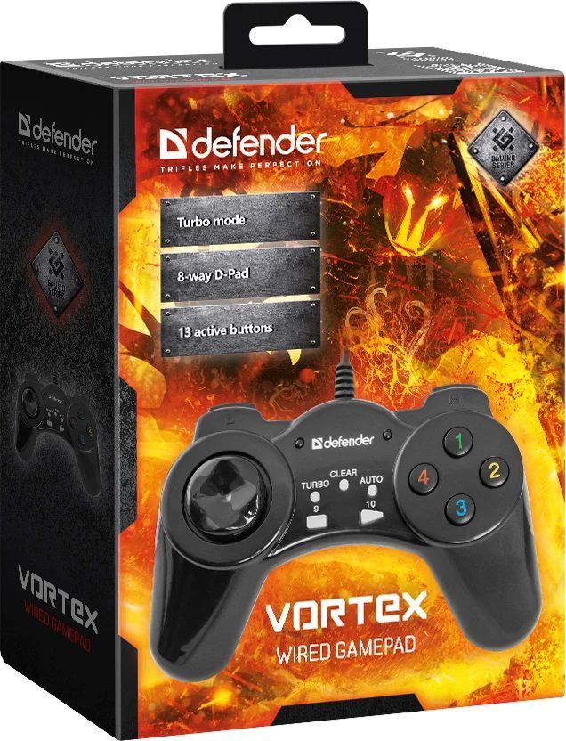Defender Vortex USB Gamepad Black Defender Vortex USB Gamepad Black