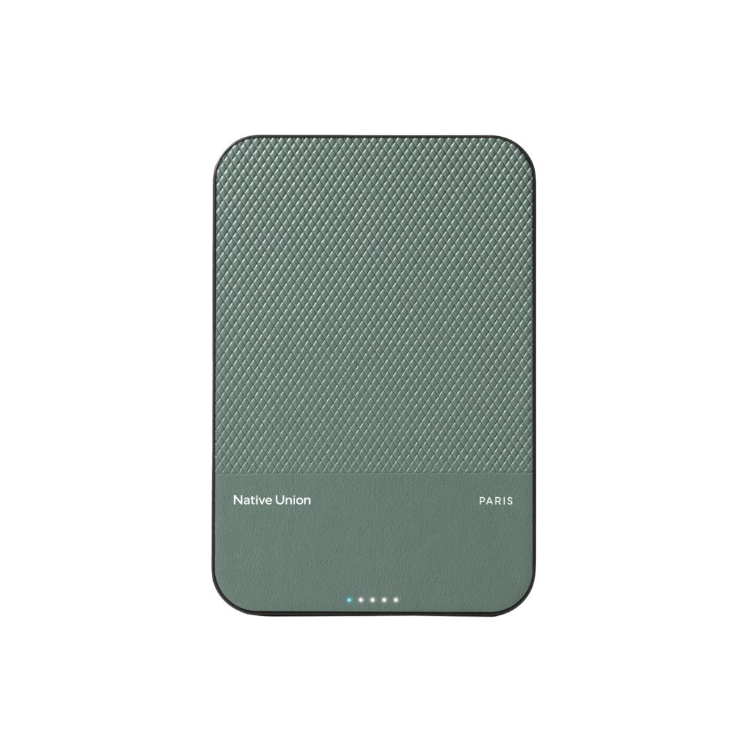 Native Union (Re)Classic Magnetic Power Bank Qi2 5000mAh Slate Green Native Union (Re)Classic Magnetic Power Bank Qi2 5000mAh Slate Green