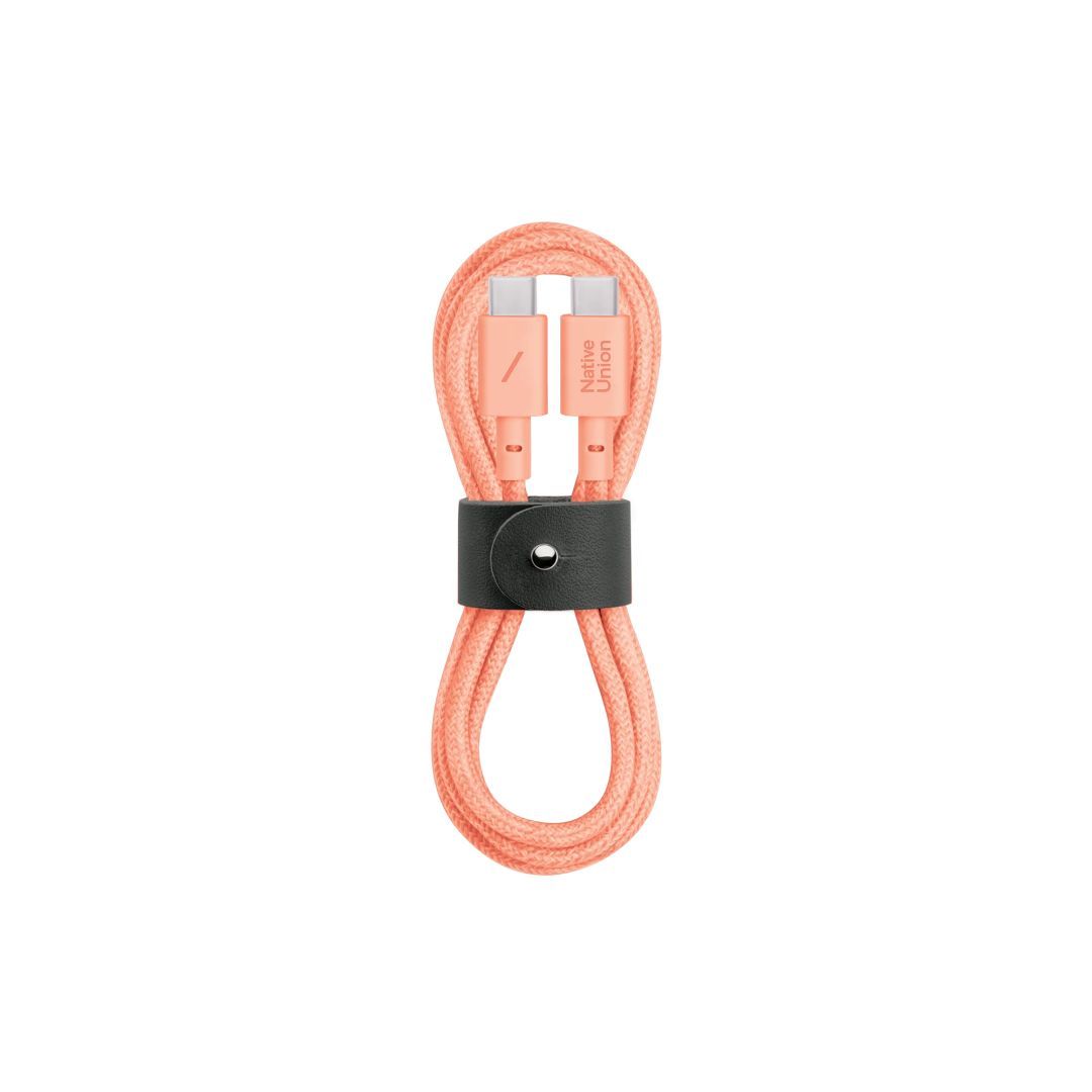 Native Union Belt USB-C to USB-C cable 1,2m Apricot Native Union Belt USB-C to USB-C cable 1,2m Apricot