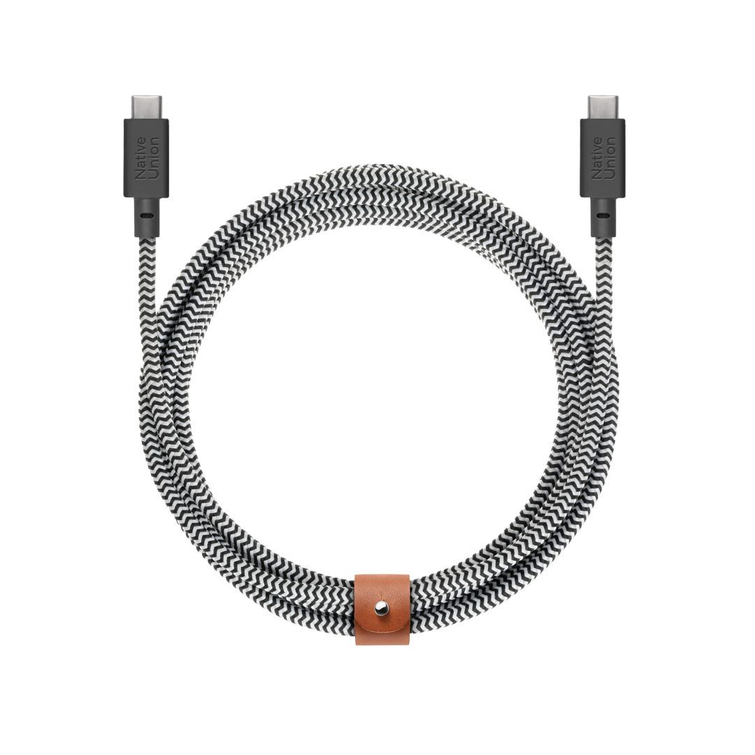 Native Union Belt XL USB-C to USB-C cable 3m Zebra