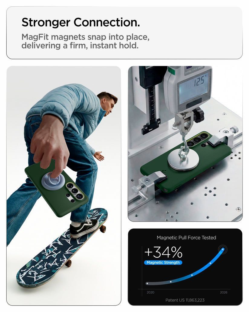 Spigen Nano Pop MagSafe case for Samsung Galaxy S26 Avo Green