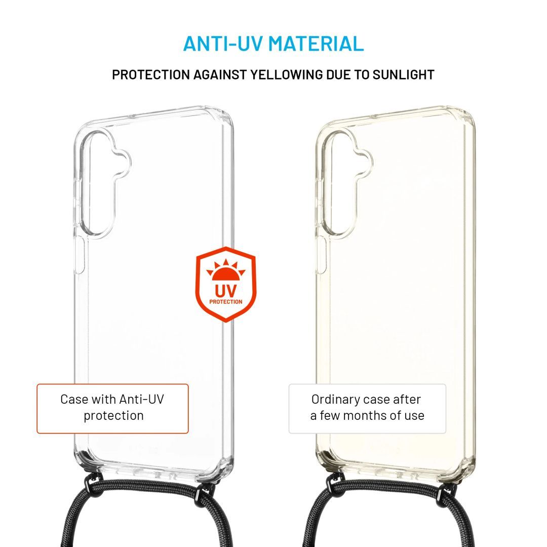 FIXED Pure Neck nyakbaakasztós telefontok Samsung Galaxy A16 4G/5G készülékhez, fekete