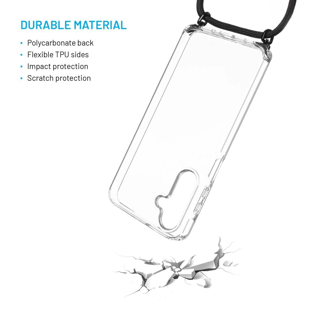 FIXED Pure Neck nyakbaakasztós telefontok Samsung Galaxy A16 4G/5G készülékhez, fekete