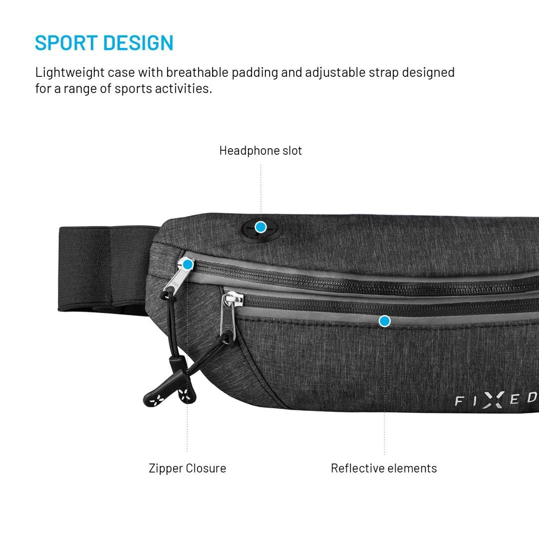 FIXED sportos övtáska, szürke