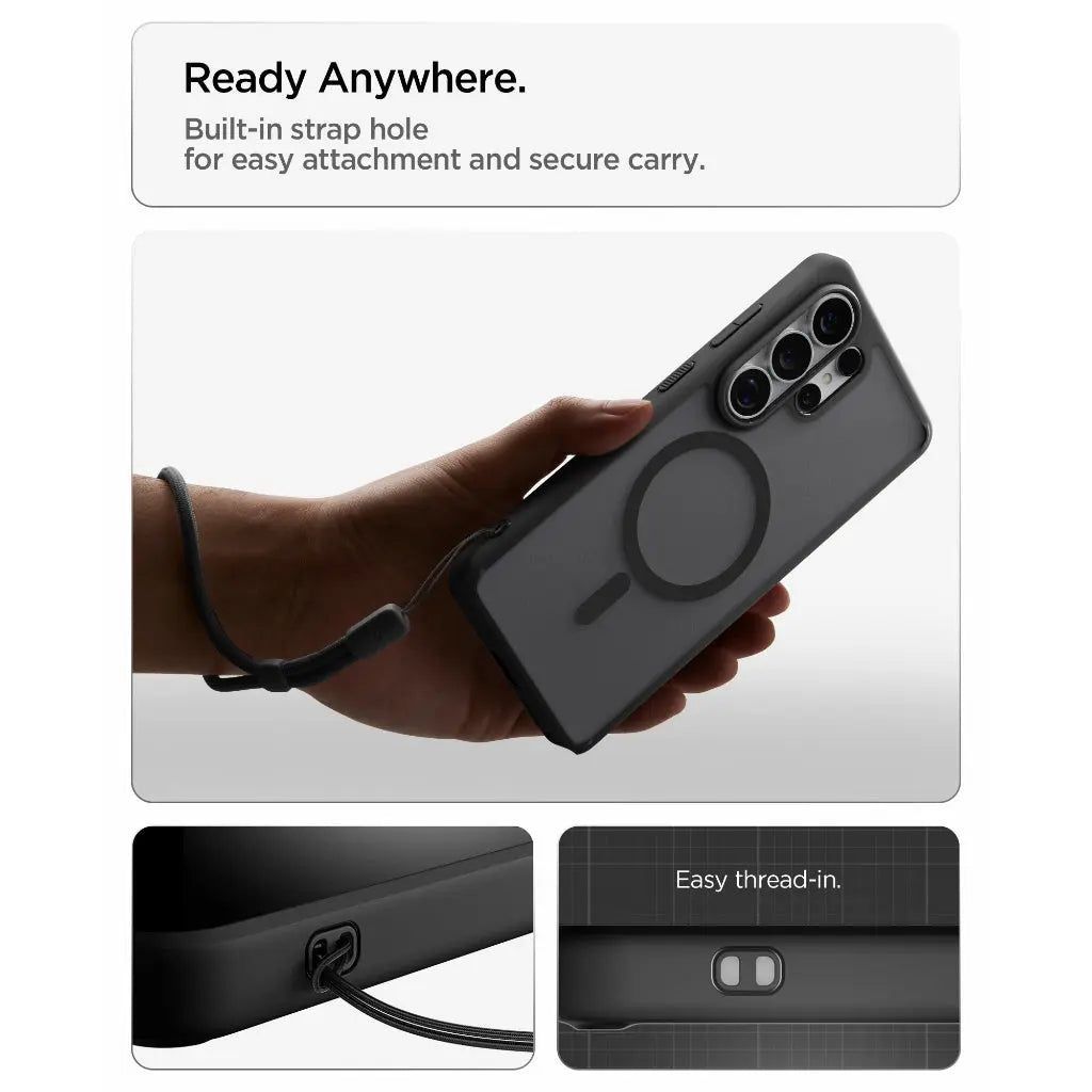 Spigen Ultra Hybrid MagSafe case for Samsung Galaxy S26 Ultra Frost Black