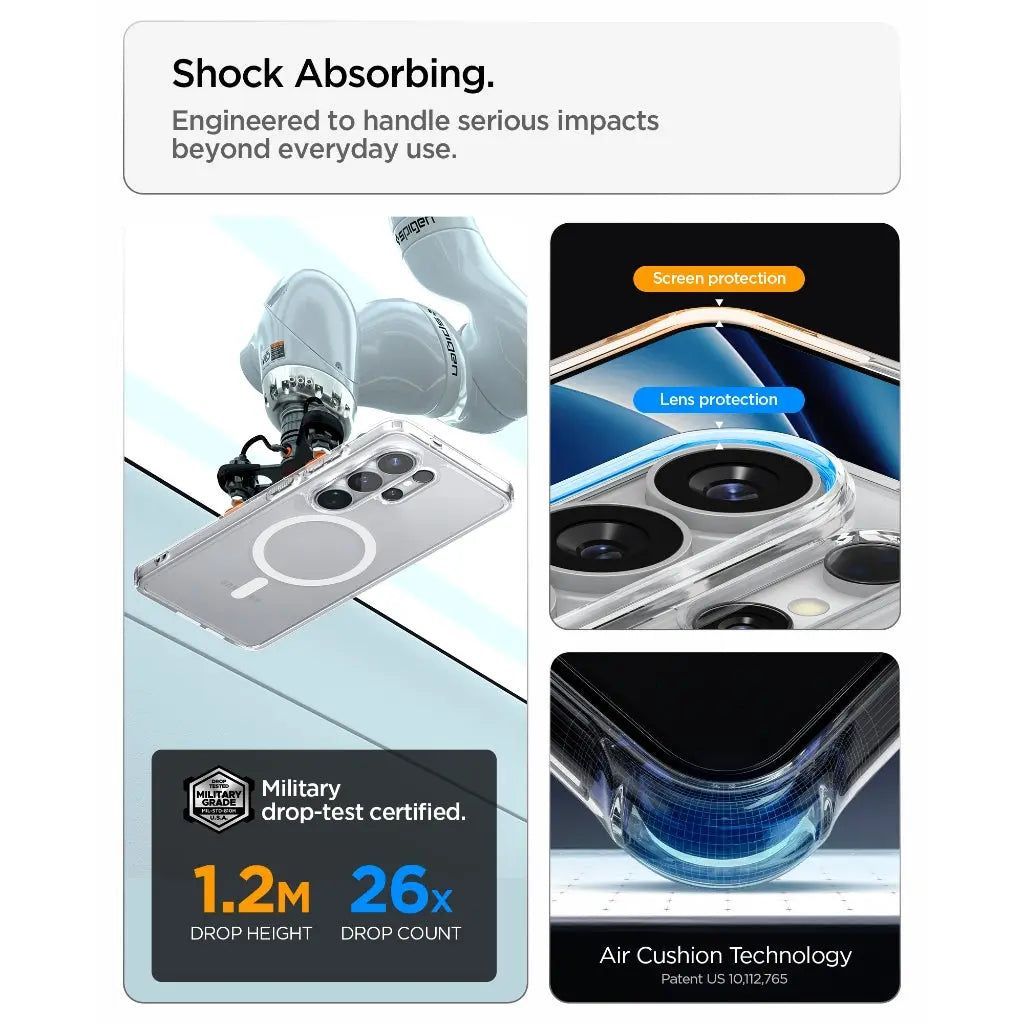 Spigen Ultra Hybrid MagSafe case for Samsung Galaxy S26 Ultra Matte Black