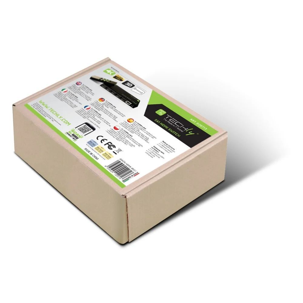 TECHLY 5 IN 1 OUT HDMI Switch with Remote Control