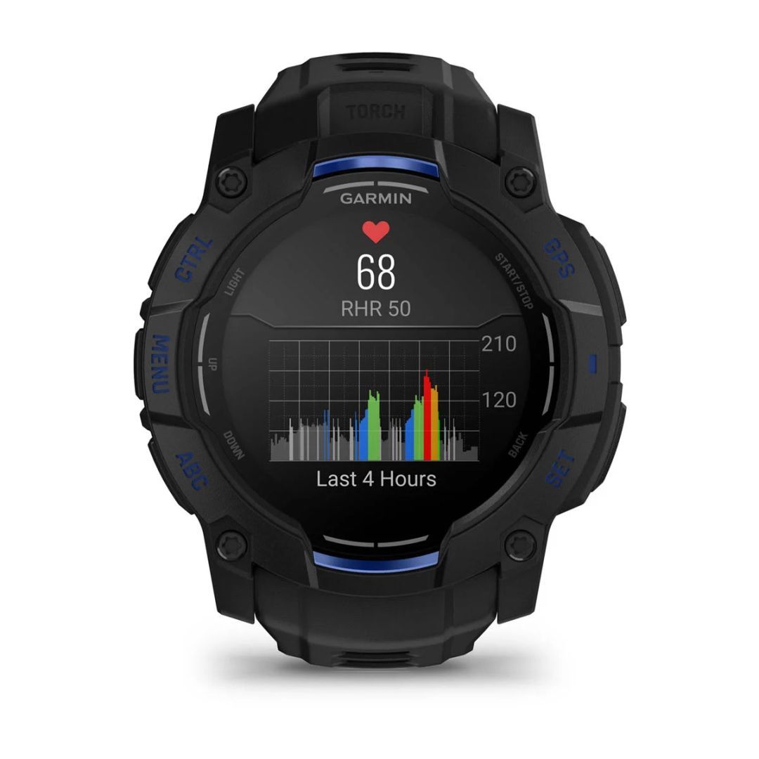 Garmin Instinct 3 50mm AMOLED Black/Blue with Charcoal Band