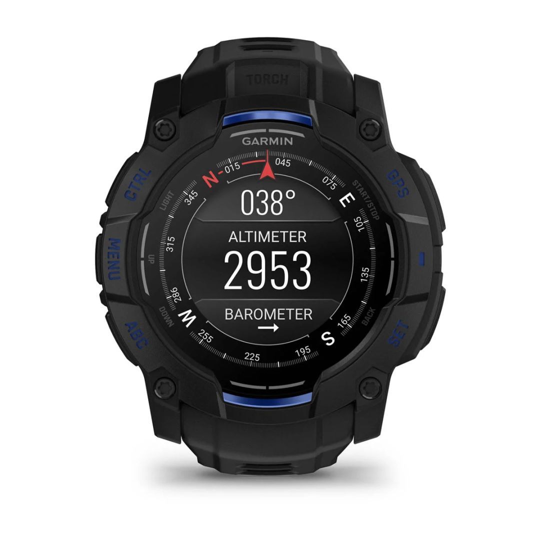 Garmin Instinct 3 50mm AMOLED Black/Blue with Charcoal Band